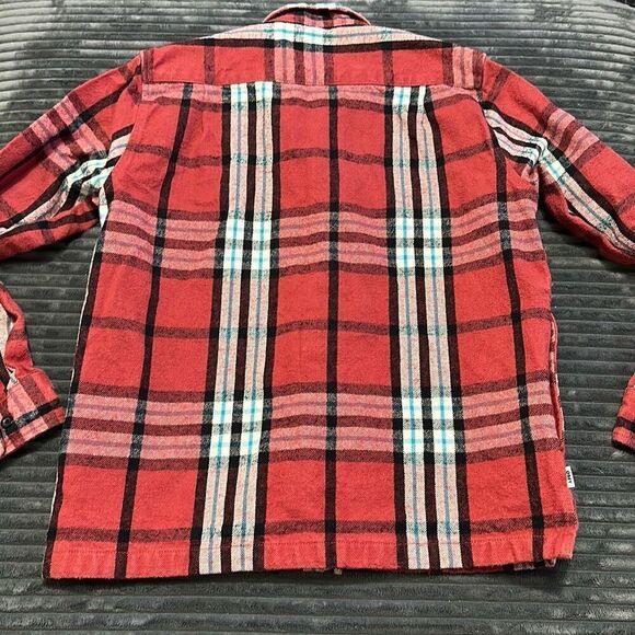 Obey Plaid Thick Flannel Stephan Shirt Jacket Long Sleeve Button Down Medium - Picture 9 of 9